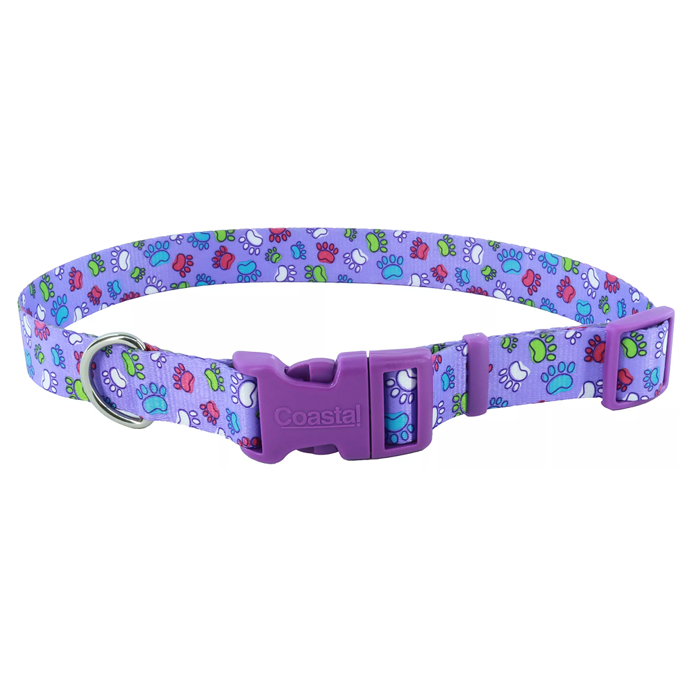 PET ATTIRE Styles Adjustable Collar 3/8 x 8-12 Purple Special Paws