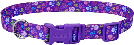 PET ATTIRE Styles Adjustable Collar 3/8 x 8-12 Purple Special Paws