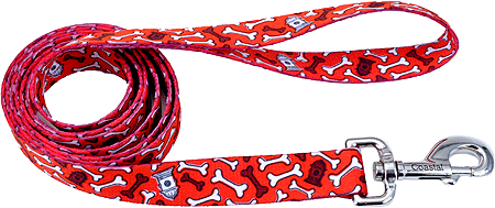 *PET ATTIRE Styles Dog Leash 3/8 x 4ft Red Bone