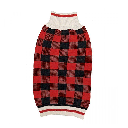 *FASHION PET Plaid Sweater S Red/Black