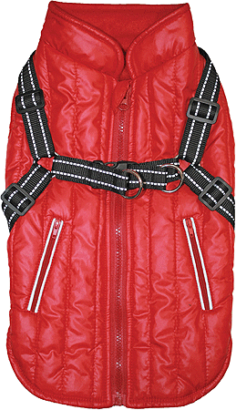 *FASHION PET Harness Coat Red M