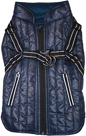 *FASHION PET Harness Coat Navy L