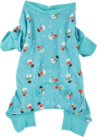 *FASHION PET Holiday Snowman PJs XXS Blue