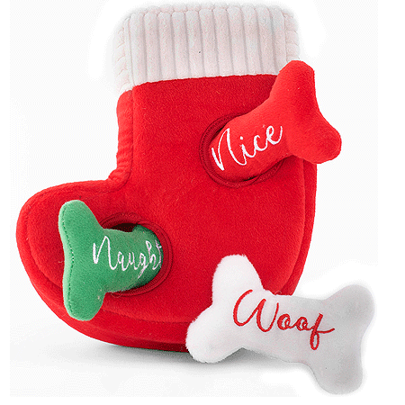 ZIPPY PAWS Holiday Burrow - Naughty or Nice Stocking