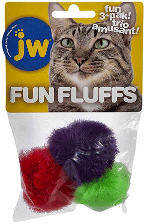 *JW PET Fun Fluffs Cat Toy 3pk