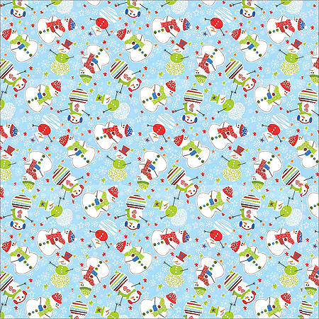 BANDANNA Holiday Snowmen Light Blue