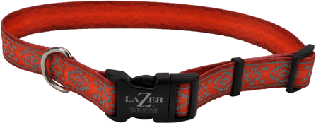 *COASTAL LazerBrite Patterned Collar 3/8 x 8-12 Orange Aztec