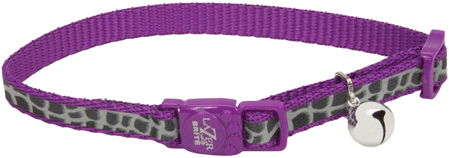 COASTAL Lazer Brite Cat Safe Collar 8-12" Purple