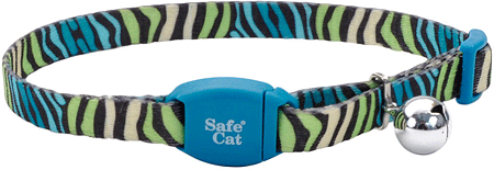 COASTAL Safe Cat Breakaway Cat Collar w/Magnet Zebra