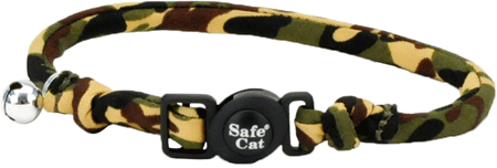 COASTAL Safe Cat Round Fashion Collar 3/8" x 8-12" Camo