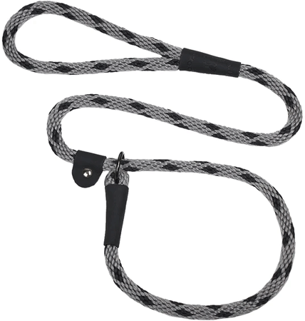 MENDOTA Slip Lead 3/8" x 6' Black Ice Silver