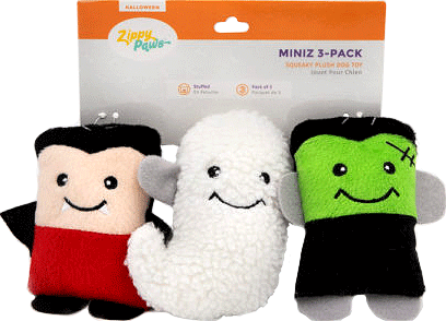 ZIPPY PAWS Halloween Miniz Monsters 3pk