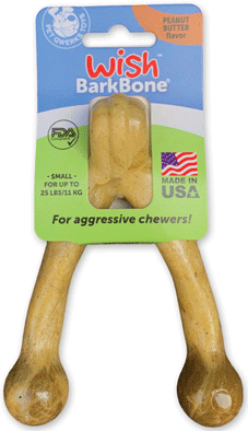 PET QWERKS Wish BarkBone Peanut Butter S