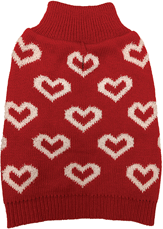 *FASHION PET All Over Hearts Sweater S
