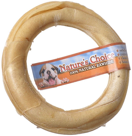 LOVING PETS Pressed Rawhide Donut 6"