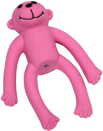 LIL PALS Latex Monkey Toy 4" Pink