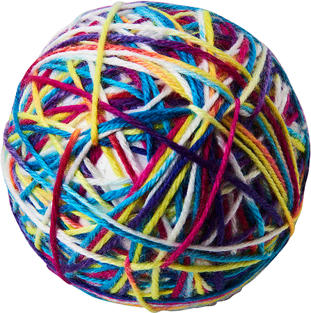 ETHICAL/SPOT Sew Much Fun Yarn Ball Cat Toys 3.5" 1pk