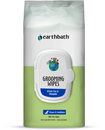 EARTHBATH Grooming Wipes Green Tea & Awapuhi 100ct