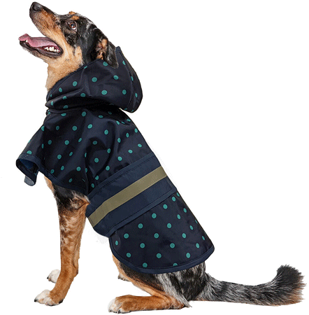 *LOOKINGOOD Polka Dot Raincoat Navy XS