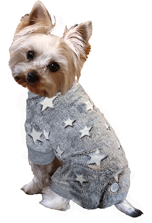 FASHION PET Shiny Star PJ's Gray L