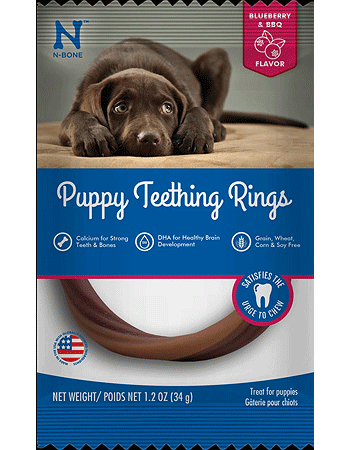 *N-BONE Puppy Teething Rings Grain-Free Blueberry & BBQ