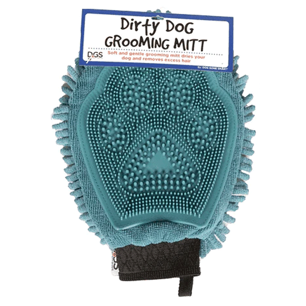 DGS Dirty Dog Grooming Mitt Pacific Blue