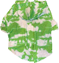 *FASHION PET Tie Dye Hoodie Green & White XS