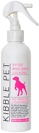 *KIBBLE PET Silky Coat Miracle Dematter Leave-in Spray Vanilla 7.1oz