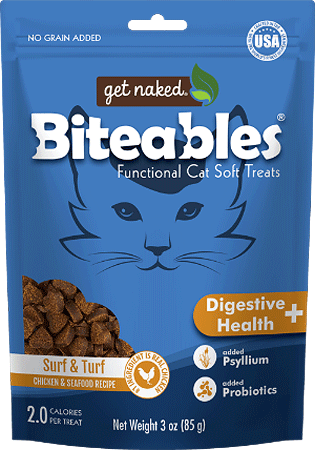 GET NAKED Biteables Cat Digestive Plus Treats 3oz