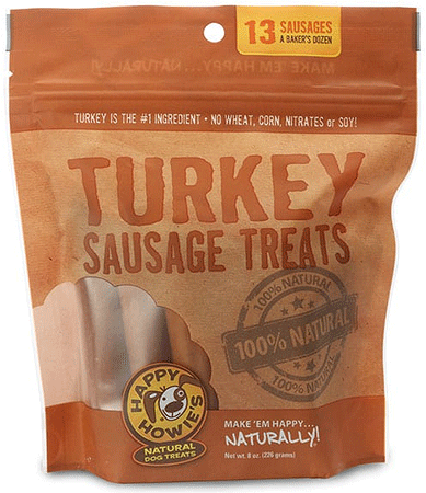 HAPPY HOWIE'S Baker's Dozen Turkey Sausage Treats 4"