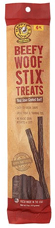 *HAPPY HOWIE'S Beef Woof Stix 11" 4pk Bulk 20ct