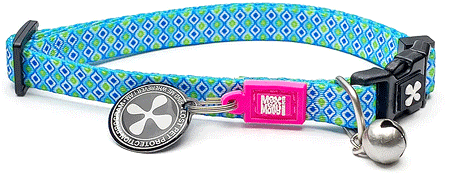 MAX&MOLLY Smart ID Cat Collar Retro Blue