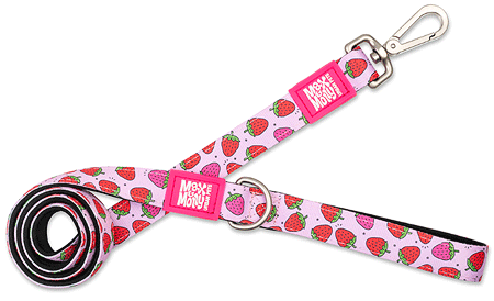 MAX&MOLLY Classic Neoprene Leash Strawberry Dream S 5/8" x 4ft