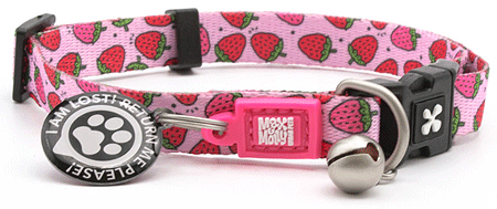 *MAX&MOLLY Smart ID Cat Collar Strawberry Dream