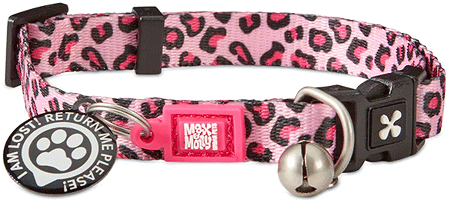 MAX&MOLLY Smart ID Cat Collar Leopard Pink