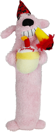 MULTIPET Birthday Loofa Dog 12" Pink