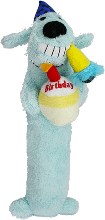 MULTIPET Birthday Loofa Dog 12" Blue