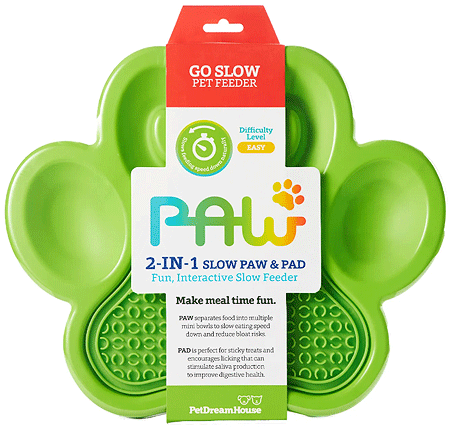 *PetDreamHouse PAW 2-in-1 Lick Pad w/Slow Feeder Green