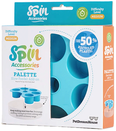 PetDreamHouse SPIN Slow Feeder Insert Palette Blue