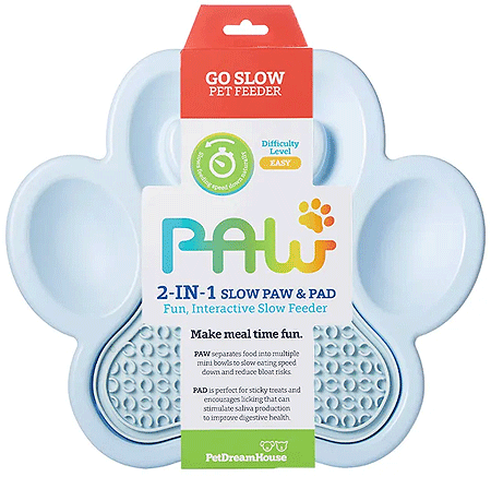 *PetDreamHouse PAW 2-in-1 Lick Pad w/Slow Feeder Baby Blue