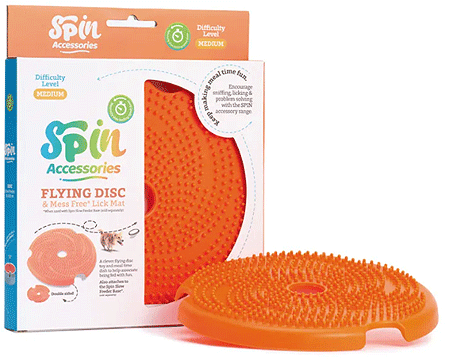 *PetDreamHouse SPIN Disc Lick Feeder & Frisbee M Orange