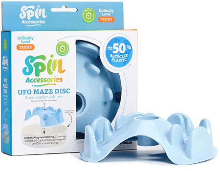 *PetDreamHouse SPIN Slow Feeder Insert UFO Maze Baby Blue