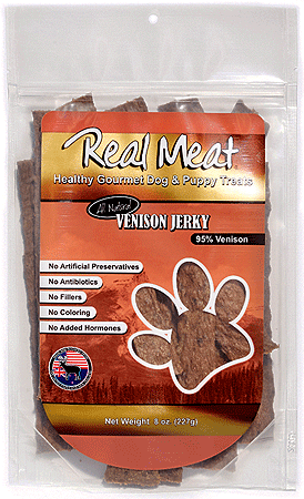 REAL MEAT Venison Jerky Treats 8oz