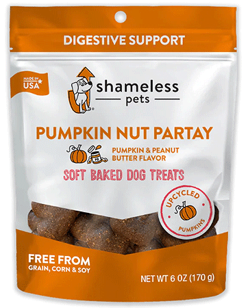 SHAMELESS PETS Soft Baked Dog Treats Pumpkin Nut Par-Tay 6oz