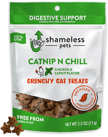 SHAMELESS PETS Crunchy Catnip N Chill Cat Treats 2.5oz