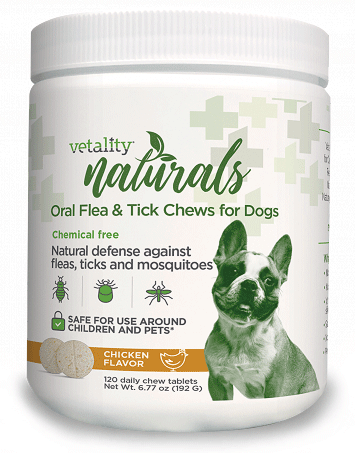 *VETALITY Naturals Oral Flea & Tick Chews for Dogs 120 ct