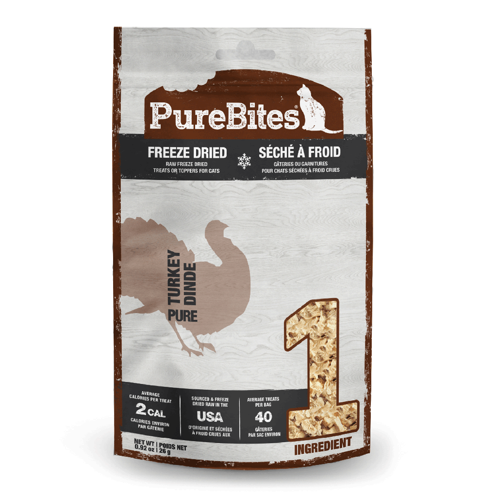 PURE BITES Cat Treats Freeze Dried Turkey 0.92oz