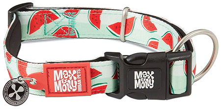 *MAX&MOLLY Smart ID Dog Collar Watermelon XS 9-14"