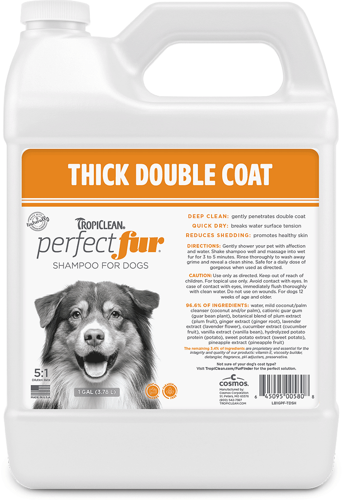 TROPICLEAN PerfectFur Thick Double Coat Shampoo 5:1 - Gallon