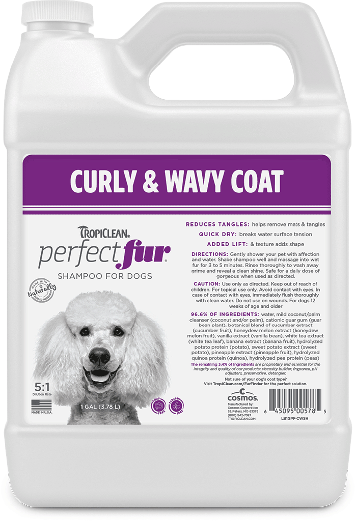 TROPICLEAN PerfectFur Curly & Wavy Coat Shampoo 5:1 Gallon